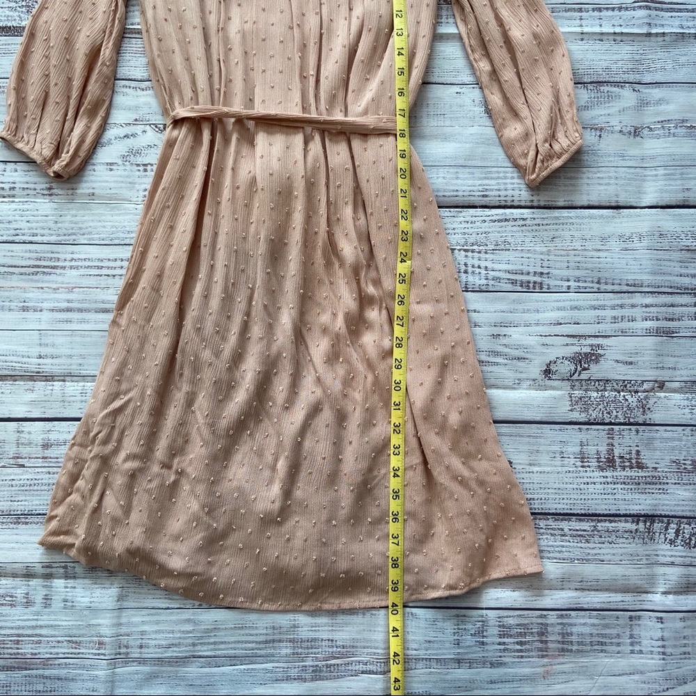 Ces Femme Dusty Mauve Raised Dots Dress. Size Medium. EUC - Picture 7 of 9